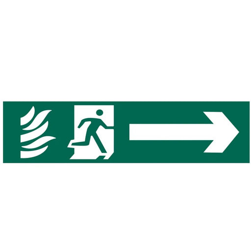 Scan Running Man Arrow Right - PVC Sign 200 x 50mm - 5200