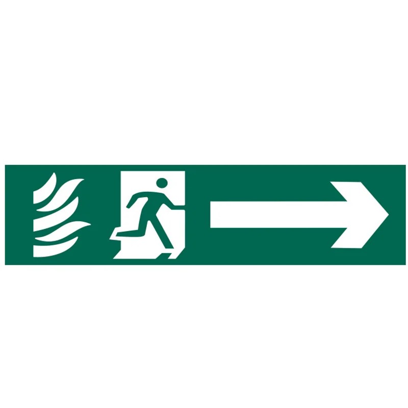 Scan Running Man Arrow Right - PVC Sign 200 x 50mm - 5200