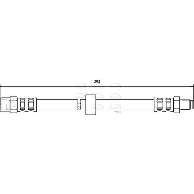 Apec Brake Hydraulic Hose Line Rear HOS3706