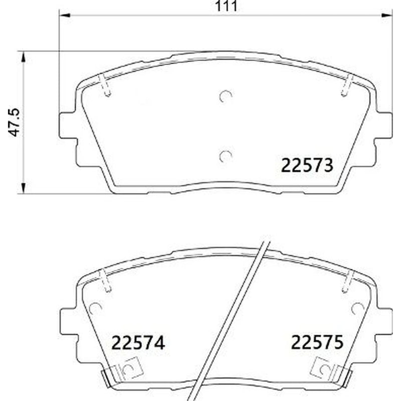 Brembo 4 x Front Brake Pad Set P30115
