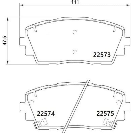 Brembo 4 x Front Brake Pad Set P30115