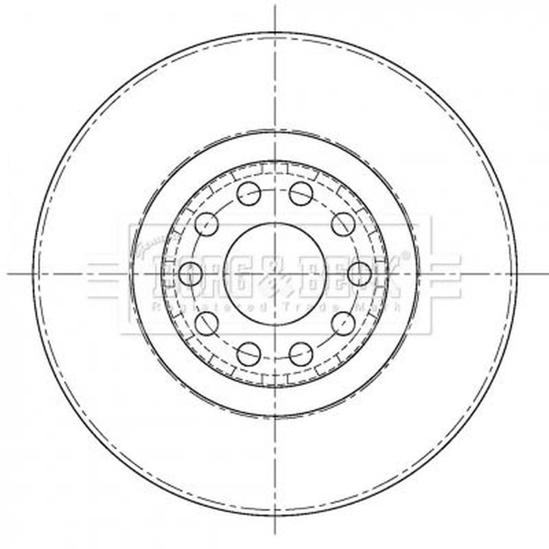 Borg & Beck 2 x Vented Front Brake Discs BBD6093S