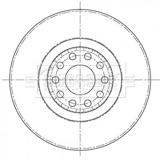 Borg & Beck 2 x Vented Front Brake Discs BBD6093S