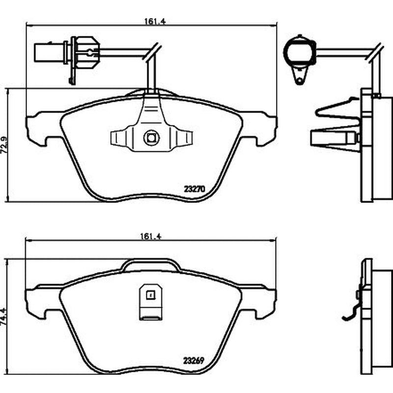 DON Front Brake Pad Set PCP1661
