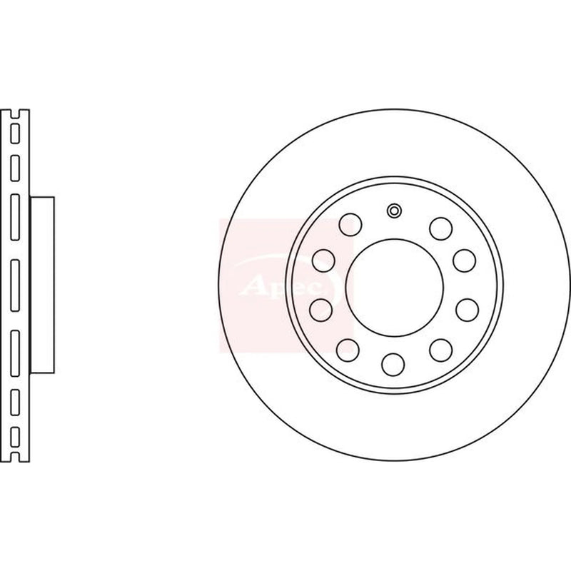 Apec 2 x Vented Front Brake Discs DSK2577