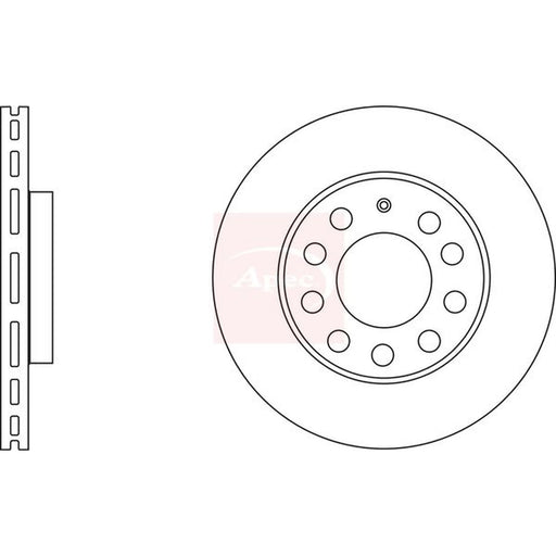 Apec 2 x Vented Front Brake Discs DSK2577