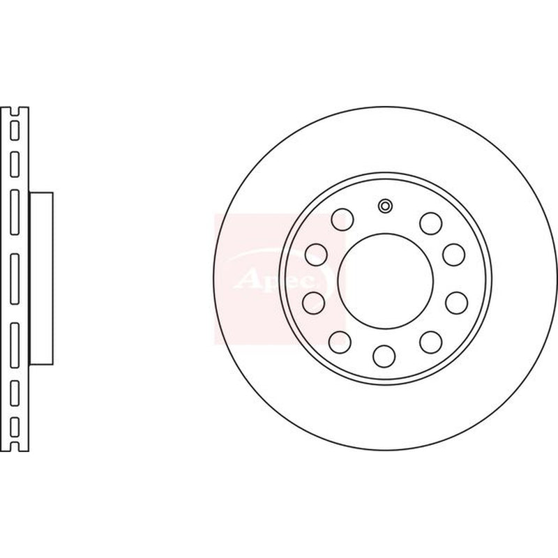 Apec 2 x Vented Front Brake Discs DSK2577