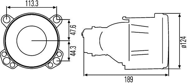 Hella Insert, headlight Right 1BL 006 349-007 4253 2355