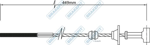 Apec Handbrake Cable Front fits Opel Combo Box Body/Mpv 2004-2012 1.3 1.4 1.7