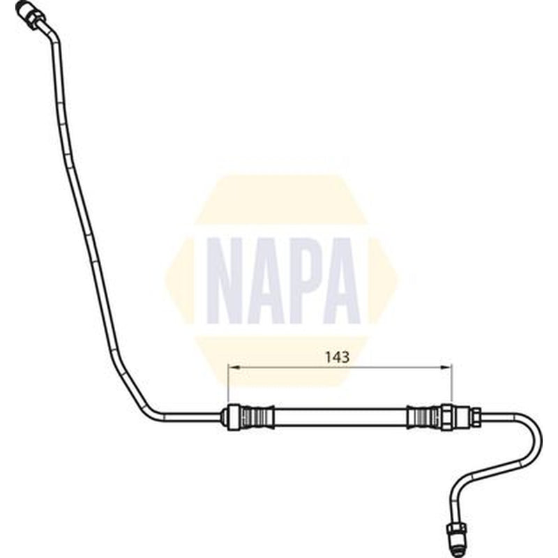 NAPA Brake Hydraulic Hose Line Rear Right NBH1138
