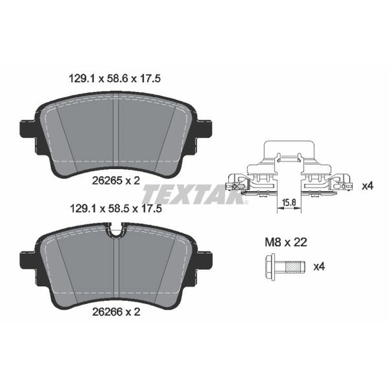 Textar Rear Brake Pad Set 2626503