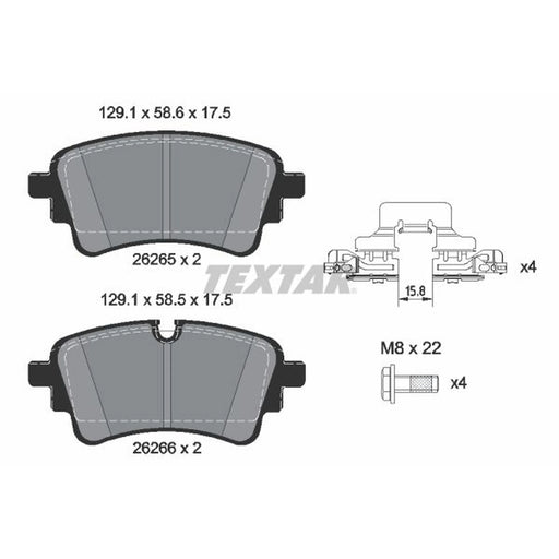Textar Rear Brake Pad Set 2626503