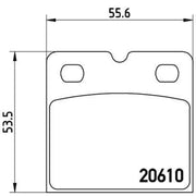 Brembo 4 x Parking Rear Brake Pads P02001
