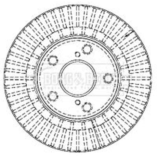 Borg & Beck 2 x Vented Front Brake Discs BBD4309