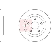 Apec 2 x Solid Rear Brake Discs DSK2687