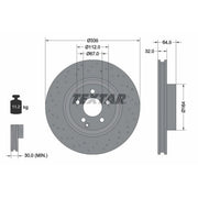 Textar 2 x Perforated Front Brake Discs 92171905