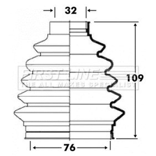First Line Drive Shaft Bellow Kit Front Left Thermopl FCB6091