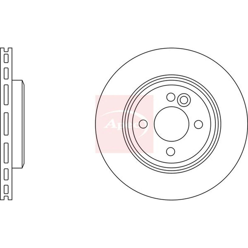Apec 2 x Vented Front Brake Discs DSK2060