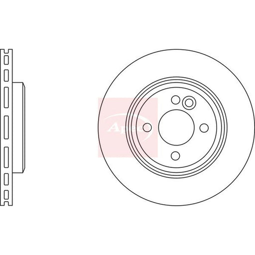Apec 2 x Vented Front Brake Discs DSK2060