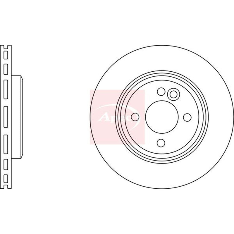 Apec 2 x Vented Front Brake Discs DSK2060