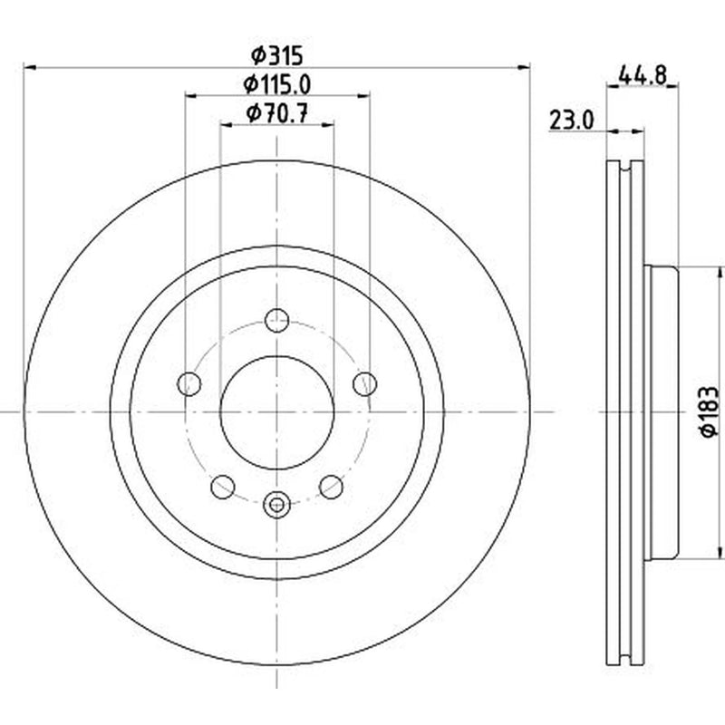 DON 2 x Rear Brake Discs PCD19212