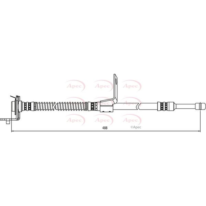 Apec Brake Hydraulic Hose Line Front Left HOS4138