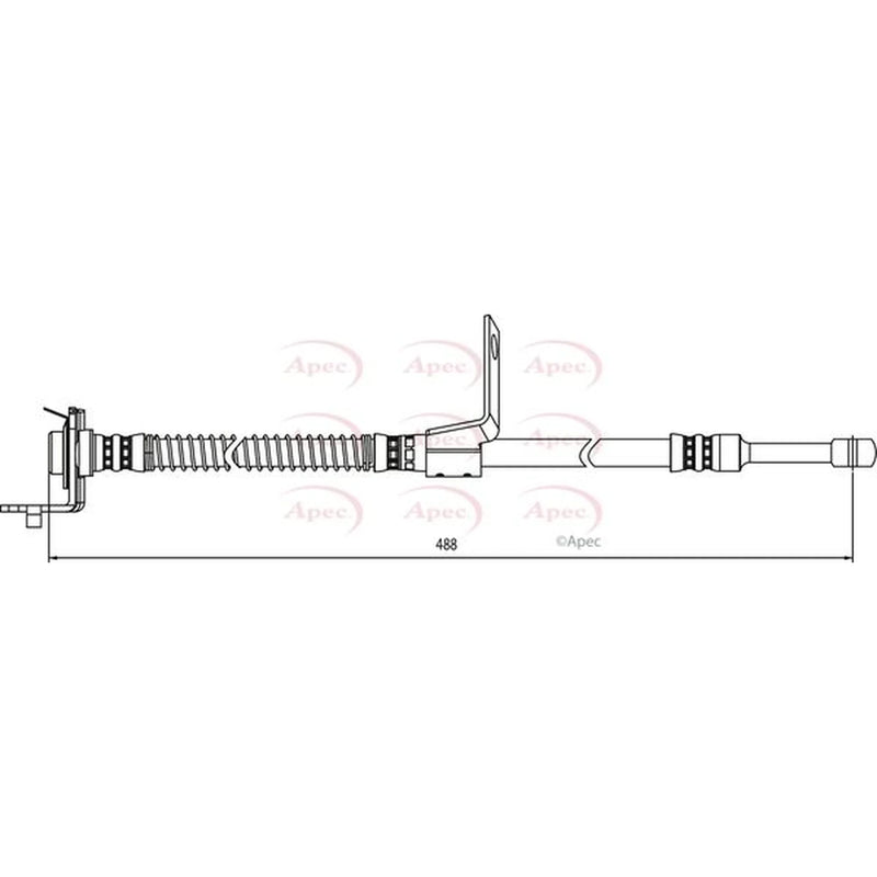 Apec Brake Hydraulic Hose Line Front Left HOS4138