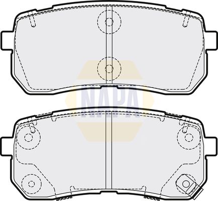 NAPA Rear Brake Vented Discs & Pads fits KIA