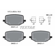 Textar Rear Brake Pad Set 2643102