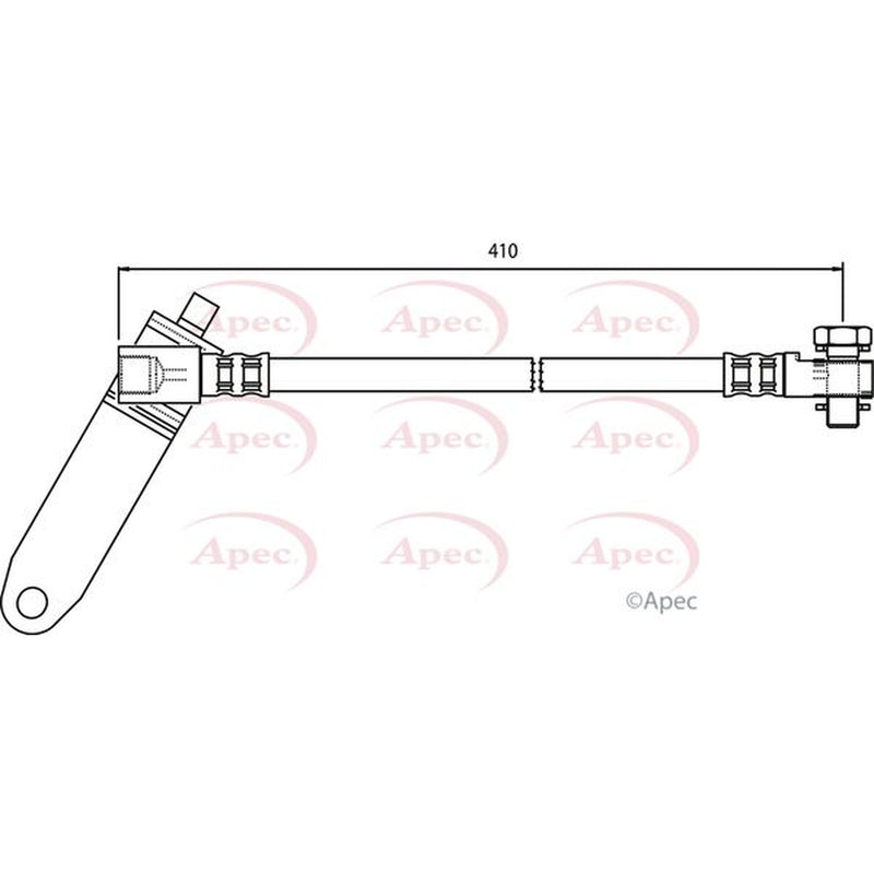 Apec Brake Hydraulic Hose Line Front Right HOS3726