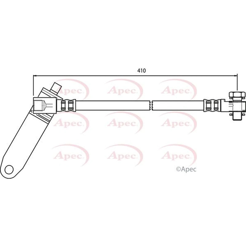 Apec Brake Hydraulic Hose Line Front Right HOS3726