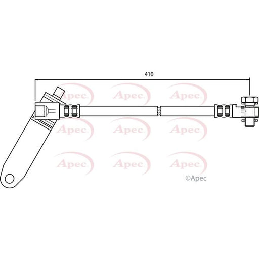Apec Brake Hydraulic Hose Line Front Right HOS3726