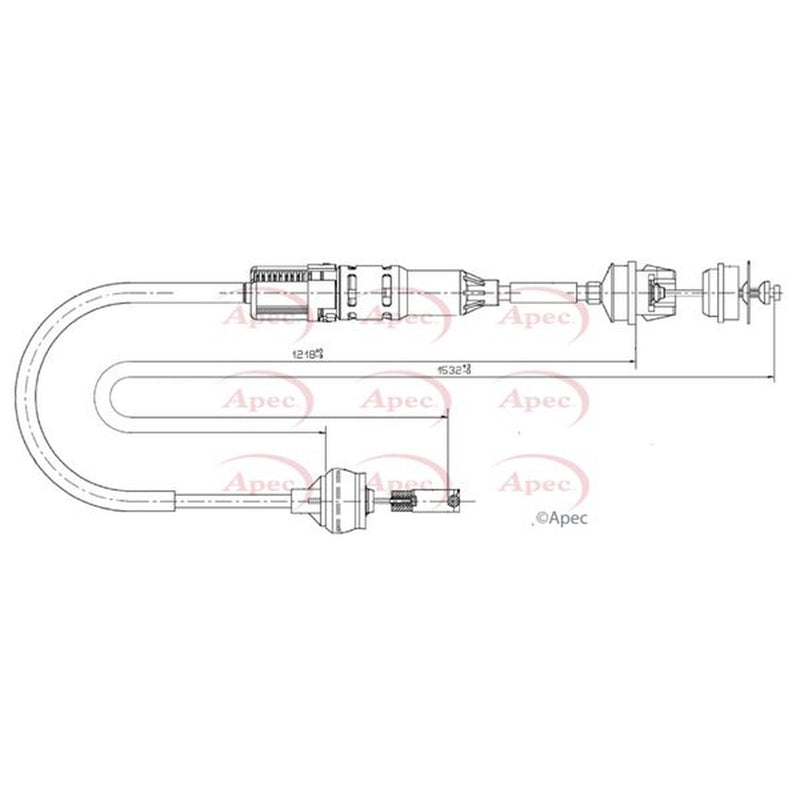 Apec Clutch Control Cable Pull CAB5030