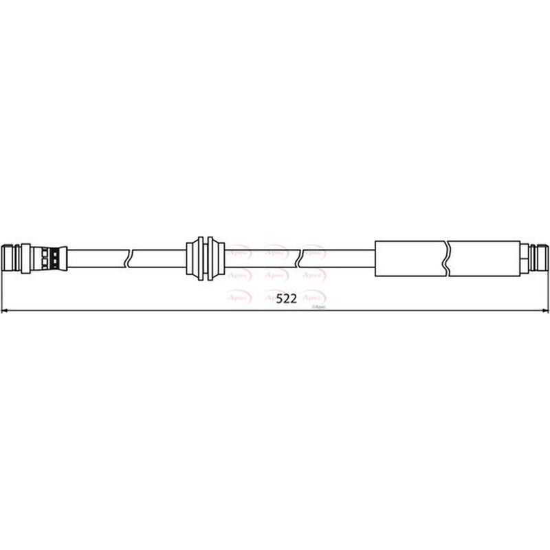 Apec Brake Hydraulic Hose Line Rear HOS3940