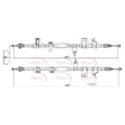 Apec Handbrake Cable Left Rear CAB1670