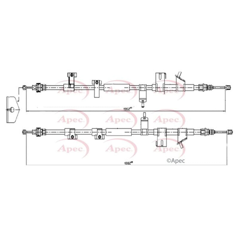 Apec Handbrake Cable Left Rear CAB1670