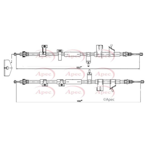 Apec Handbrake Cable Left Rear CAB1670