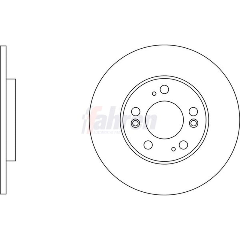 Fahren 2 x Solid Rear Brake Discs FBD6753