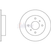 Fahren 2 x Solid Rear Brake Discs FBD6071