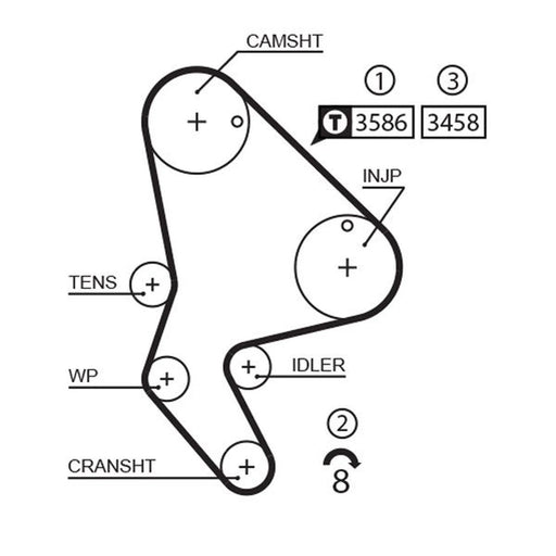 Gates Timing Belt Cambelt 141 Teeth 5524XS