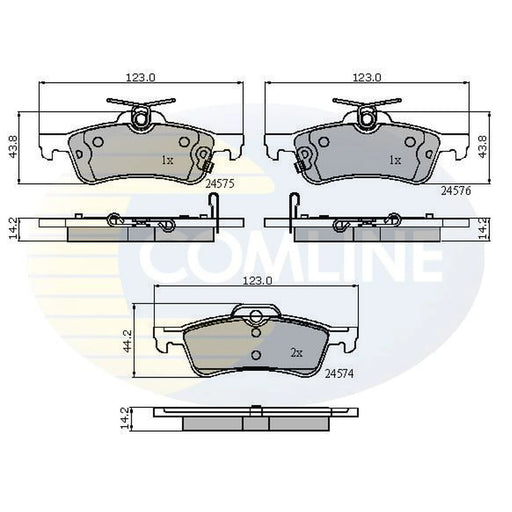 Comline 4 x Rear Brake Pad Set CBP31657