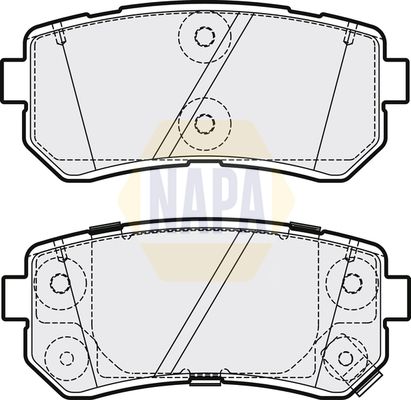 NAPA Rear Brake Solid Discs & Pads fits HYUNDAI KIA