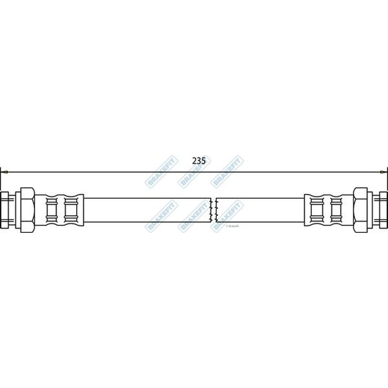 Apec Brake Hydraulic Hose Line Rear BHO4147