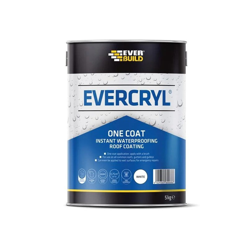 Everbuild Sika Evercryl® One Coat White 5kg - 851555