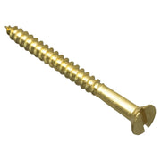 ForgeFix Wood Screw Slotted CSK Brass 2.1/2in x 12 ForgePack 4 - FPCSK21212BR