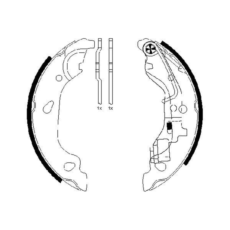 Mintex Brake Shoe Set Axle Kit MFR487