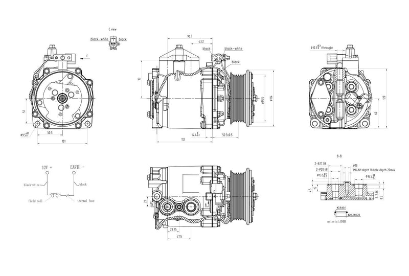 Hella 8FK 366 201-051 Compressor, air conditioning