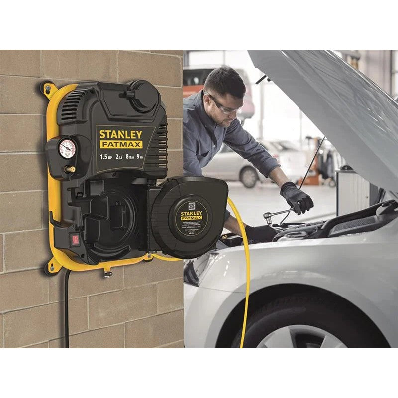 Stanley® Air Compressors FMXCMD152WE FatMax® Wall Mounted Air Hose 1.5 HP 8 Bar