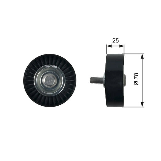 Gates V-Ribbed Belt Deflection/Guide Pulley T36412