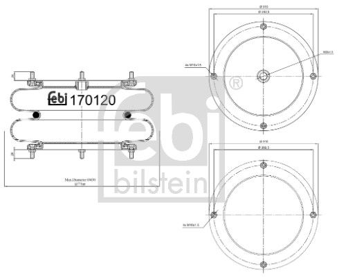 Febi Air Suspension Bellow 282mm